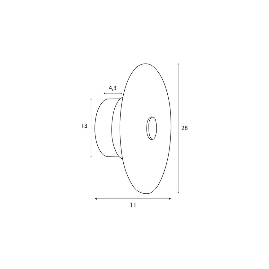 MAXLIGHT W0355 - Φωτιστικό τοίχου LED ALLURE LED/5W/230V διάμετρος 28 cm χρυσό