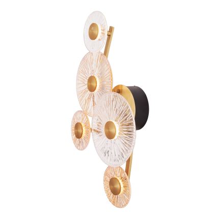 MAXLIGHT W0357 - Φωτιστικό τοίχου LED ALLURE 5xLED/5W/230V χρυσό