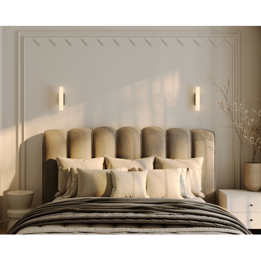 MAXLIGHT W0363 - Φωτιστικό τοίχου μπάνιου LED FAYETTE LED/6W/230V 31 cm IP44 μαύρο