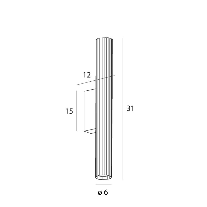 MAXLIGHT W0363 - Φωτιστικό τοίχου μπάνιου LED FAYETTE LED/6W/230V 31 cm IP44 μαύρο