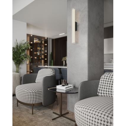 MAXLIGHT W0365 - Φωτιστικό τοίχου μπάνιου LED FAYETTE LED/12W/230V 61 cm IP44 μαύρο