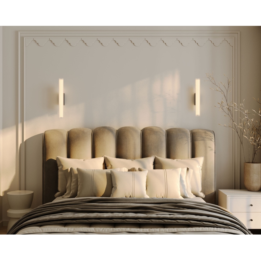 MAXLIGHT W0365 - Φωτιστικό τοίχου μπάνιου LED FAYETTE LED/12W/230V 61 cm IP44 μαύρο