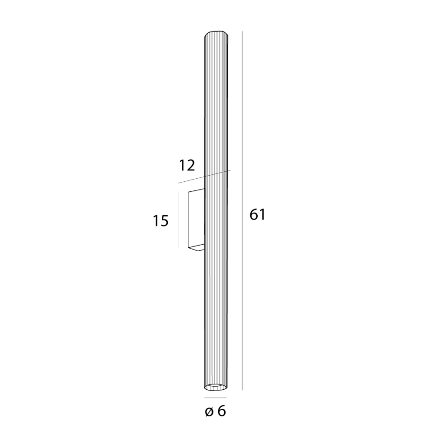 MAXLIGHT W0366 - Φωτιστικό τοίχου μπάνιου LED FAYETTE LED/12W/230V 61 cm IP44 χρυσό