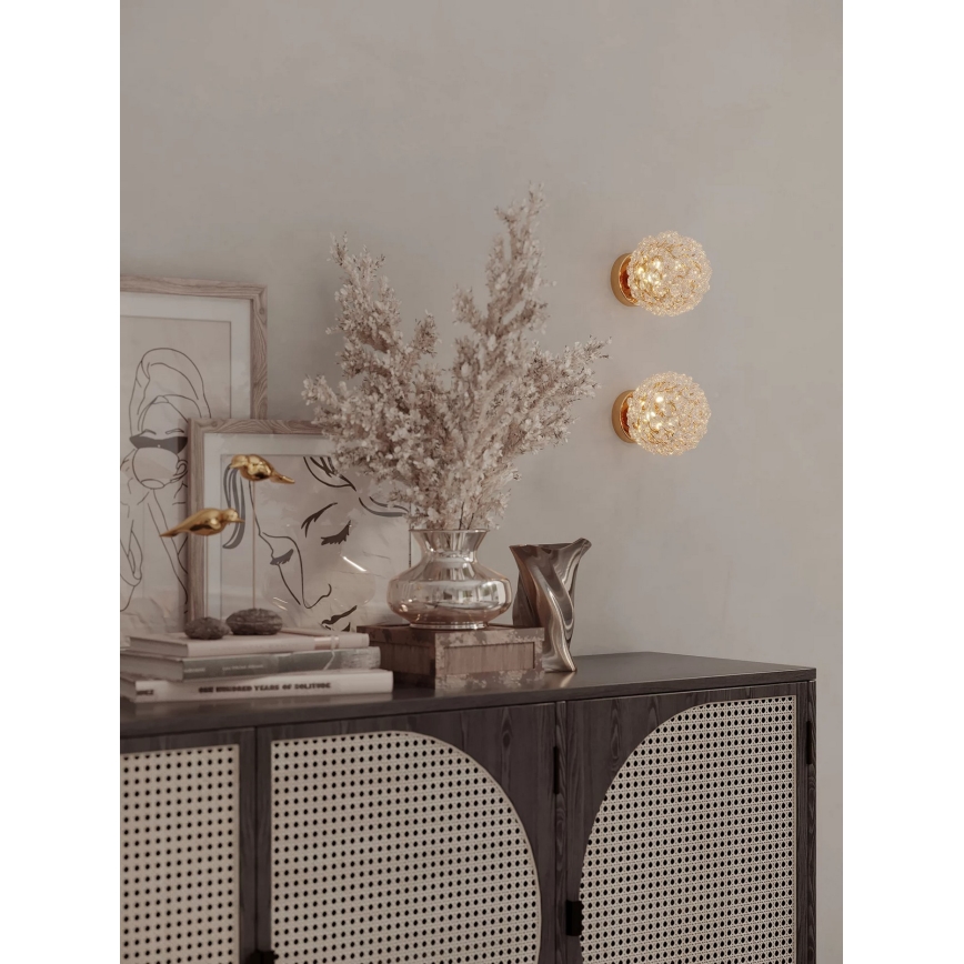 MAXLIGHT W0443 - Επιτοίχιο φωτιστικό RITA 1xG9/5W/230V χρυσό