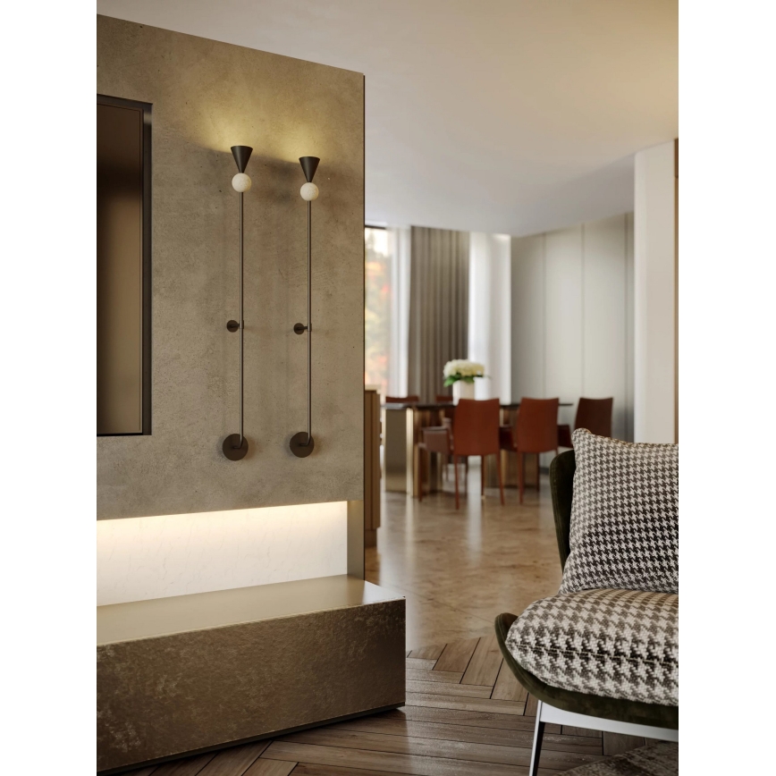 MAXLIGHT W0447 - Επιτοίχιο φωτιστικό LED BINGO LED/8W/230V CRI 92 μαύρο/μπεζ