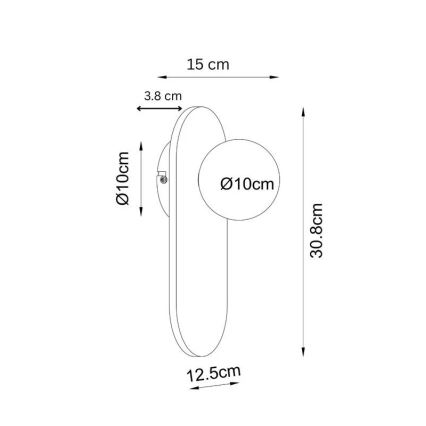 MAXLIGHT W0476 - Επιτοίχιο φωτιστικό POINT 1xG9/7W/230V καφέ
