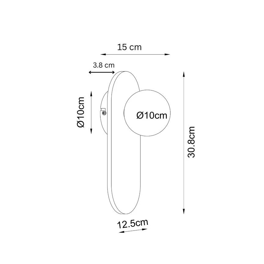 MAXLIGHT W0476 - Επιτοίχιο φωτιστικό POINT 1xG9/7W/230V καφέ
