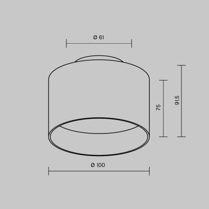 Maytoni C009CW-L12B - LED Σποτ PLANET LED/12W/230V