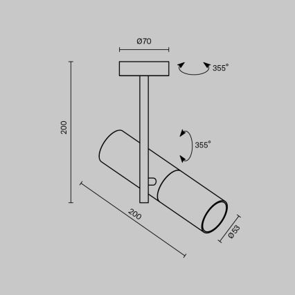 Maytoni C020CL-01W - Φωτιστικό σποτ ELTI 1xGU10/50W/230V λευκό