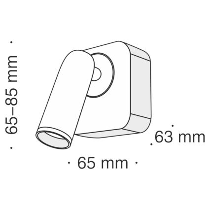 Maytoni C039WL-L3B3K - Φωτιστικό σποτ τοίχου LED MIRAX LED/3W/230V μαύρο