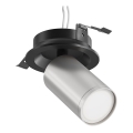 Maytoni C048CL-U-1BS - Χωνευτό φωτιστικό σποτ FOCUS 1xGU10/10W/230V ματ χρώμιο