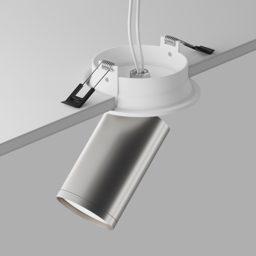Maytoni C048CL-U-1WS - Χωνευτό φωτιστικό σποτ FOCUS 1xGU10/10W/230V γυαλιστερό χρώμιο
