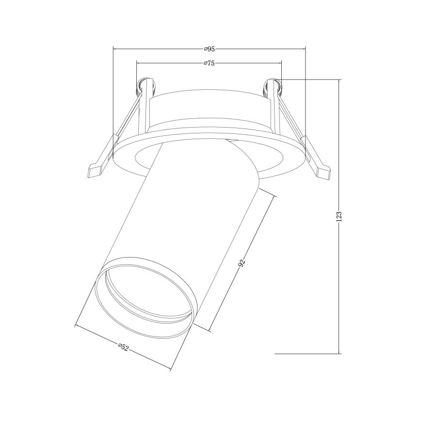 Maytoni C048CL-U-1WS - Χωνευτό φωτιστικό σποτ FOCUS 1xGU10/10W/230V γυαλιστερό χρώμιο