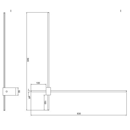 Maytoni C070WL-L12GB3K - Φωτιστικό τοίχου LED PARS LED/12W/230V CRI 90 μαύρο