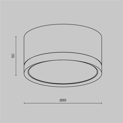 Maytoni C086CL-GX53-SRD-B - Φωτιστικό σποτ HOOP 1xGX53/15W/230V μαύρο