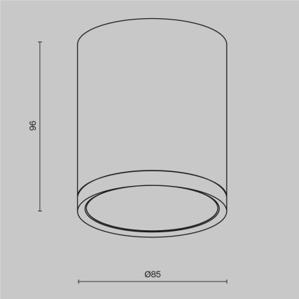 Maytoni C086CM-GX53-MRD-B - Φωτιστικό σποτ HOOP 1xGX53/15W/230V μαύρο