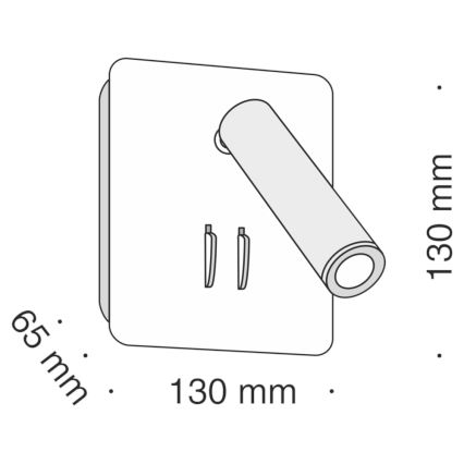 Maytoni C175-WL-01-6W-B - Φωτιστικό σποτ τοίχου LED IOS LED/9W/230V μαύρο