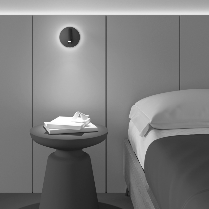Maytoni C176-WL-01-6W-B - Φωτιστικό σποτ τοίχου LED IOS LED/9W/230V μαύρο