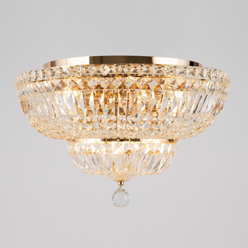 Maytoni DIA100-CL-12-G - Φωτιστικό οροφής BASFOR 12xE14/60W/230V χρυσαφί