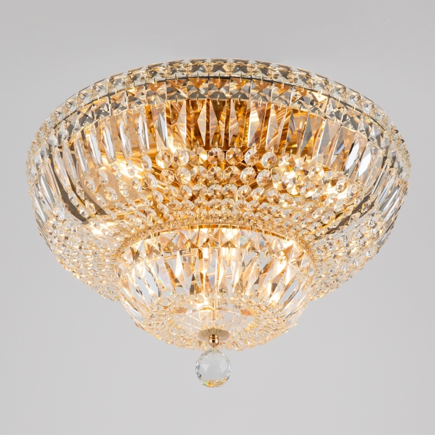 Maytoni DIA100-CL-12-G - Φωτιστικό οροφής BASFOR 12xE14/60W/230V χρυσαφί