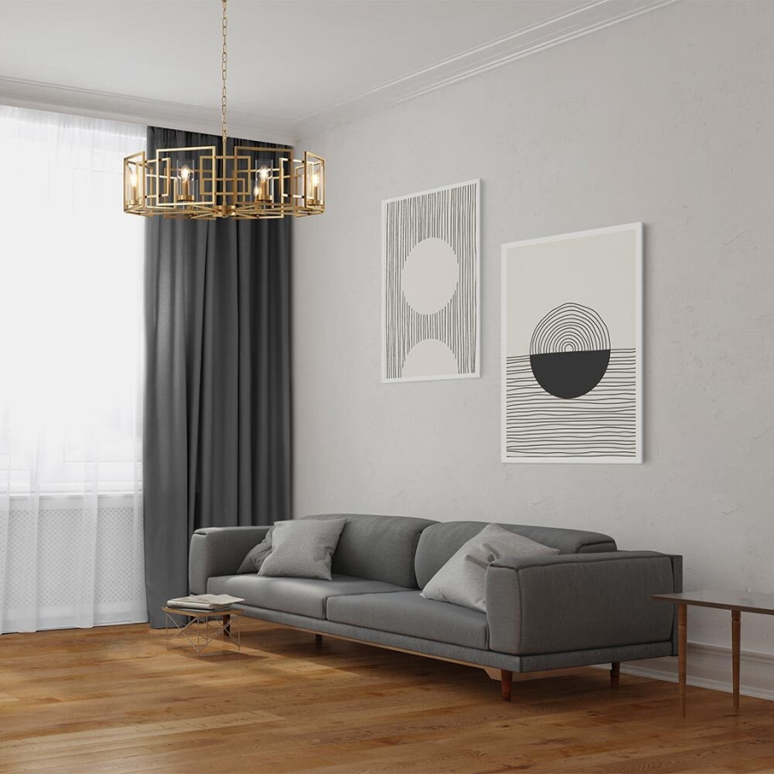 Maytoni H009PL-08G -  Κρεμαστό φωτιστικό οροφής BOWI 8xE14/40W/230V