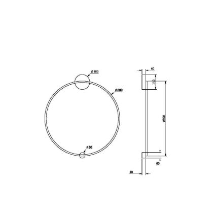 Maytoni MOD005WL-L46BSK1 - Φωτιστικό τοίχου LED HALO LED/47W/230V