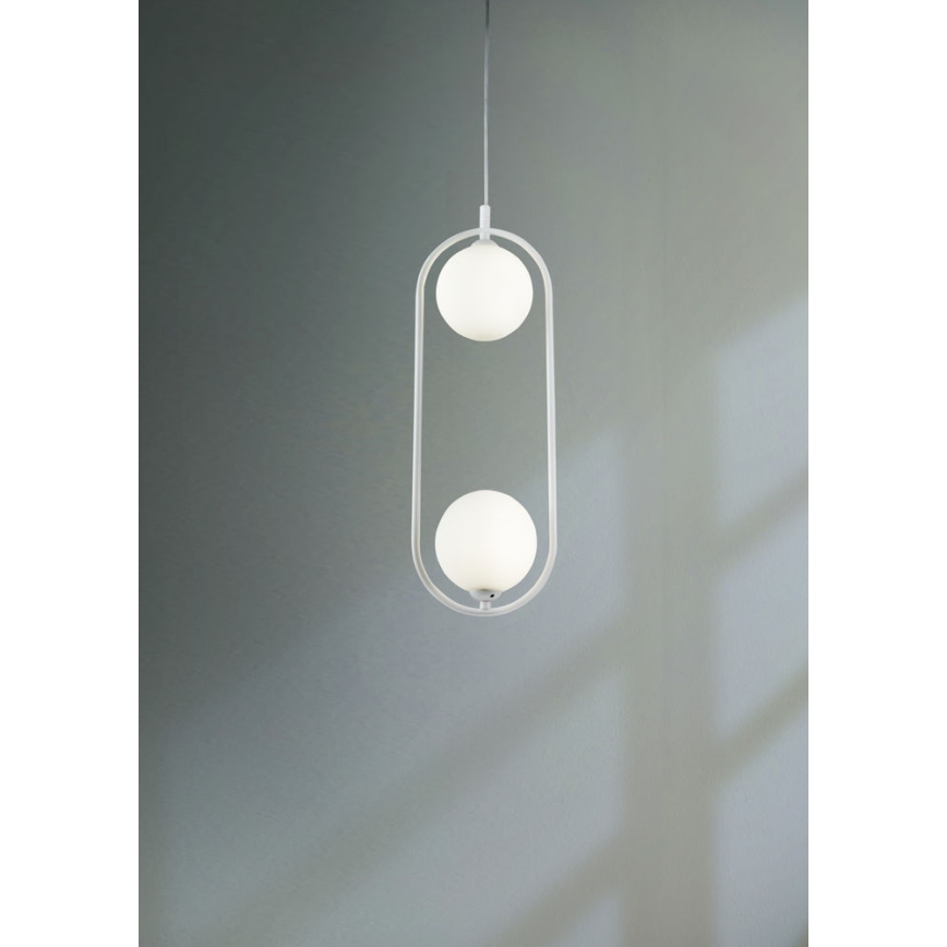 Maytoni MOD013PL-02W - Κρεμαστό φωτιστικό οροφής RING 2xG9/25W/230V λευκό