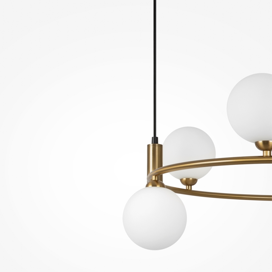 Maytoni MOD013PL-06BS1 - Πολύφωτο με συρματόσχοινο RING 6xG9/25W/230V ορείχαλκος