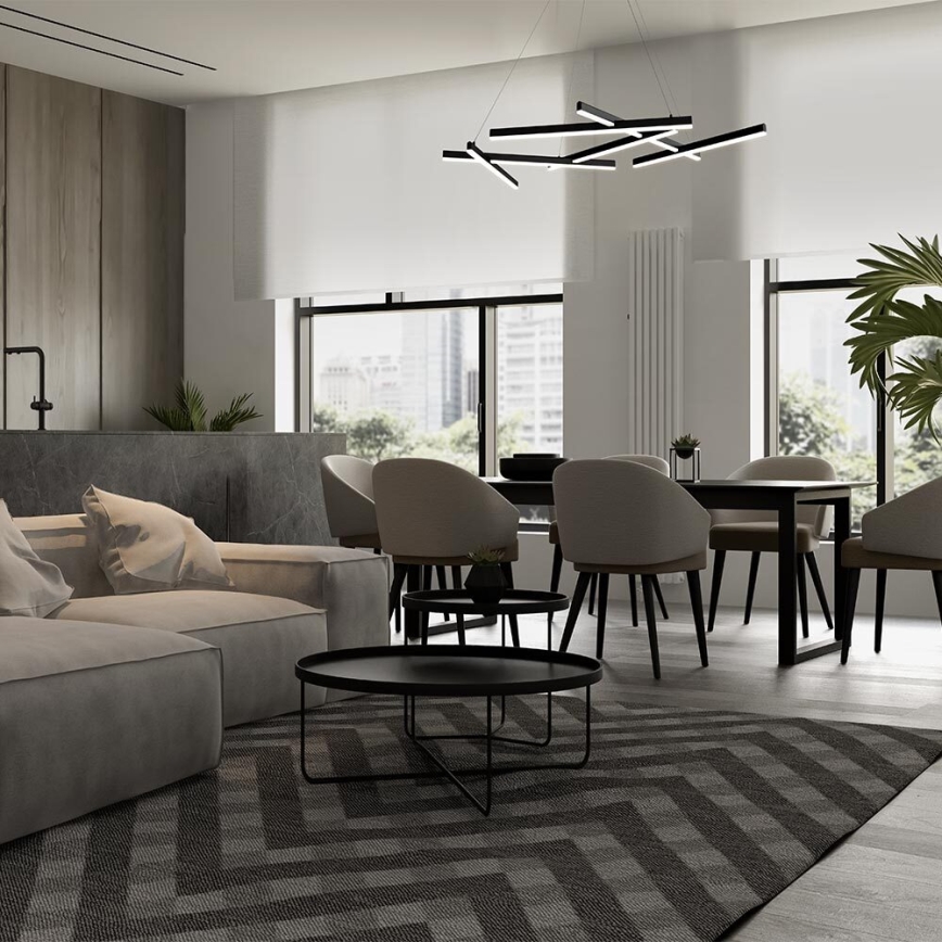 Maytoni MOD016PL-L75B - LED  Κρεμαστό φωτιστικό οροφής LINE LED/79W/230V μαύρο