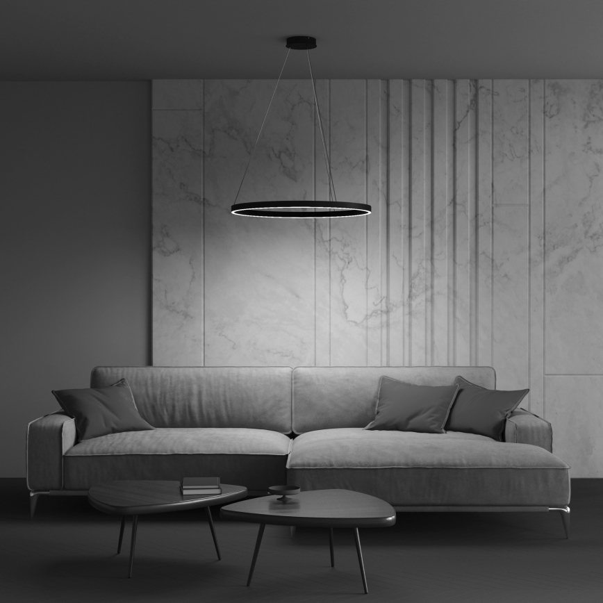 Maytoni MOD058PL-L32B3K -  Κρεμαστό φωτιστικό οροφής LED RIM LED/37W/230V 3000K διάμετρος 60 cm μαύρο