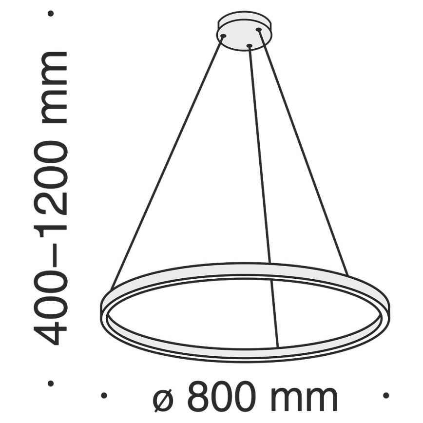 Maytoni MOD058PL-L42BS4K -  Κρεμαστό φωτιστικό οροφής LED RIM LED/51W/230V 4000K διάμετρος 80 cm χρυσό