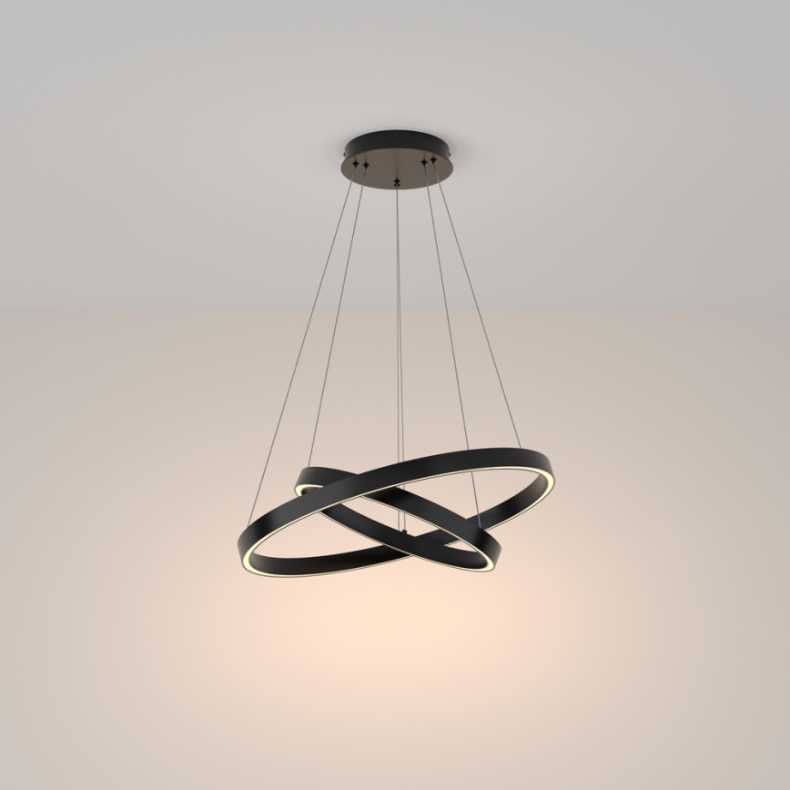 Maytoni MOD058PL-L55B3K -  Κρεμαστό φωτιστικό οροφής LED RIM LED/61W/230V 3000K διάμετρος 60 cm μαύρο