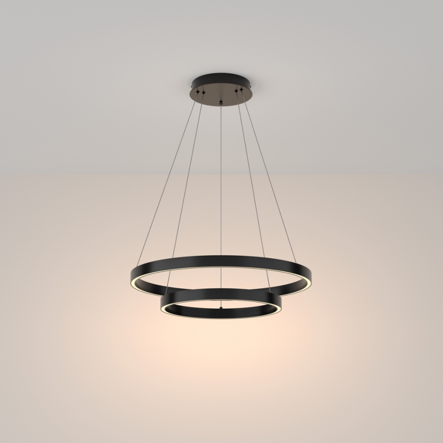 Maytoni MOD058PL-L55B3K -  Κρεμαστό φωτιστικό οροφής LED RIM LED/61W/230V 3000K διάμετρος 60 cm μαύρο
