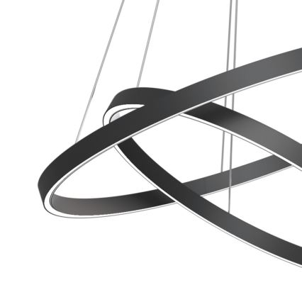 Maytoni MOD058PL-L74B3K -  Κρεμαστό φωτιστικό οροφής LED RIM LED/88W/230V 3000K διάμετρος 80 cm μαύρο