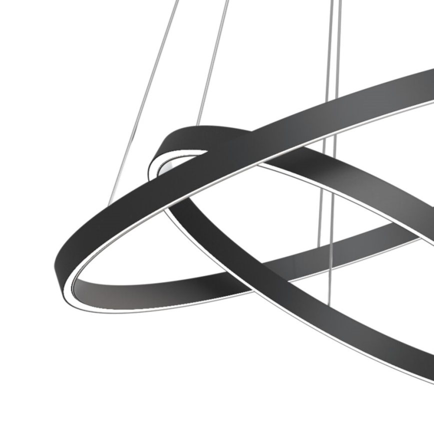 Maytoni MOD058PL-L74B3K -  Κρεμαστό φωτιστικό οροφής LED RIM LED/88W/230V 3000K διάμετρος 80 cm μαύρο