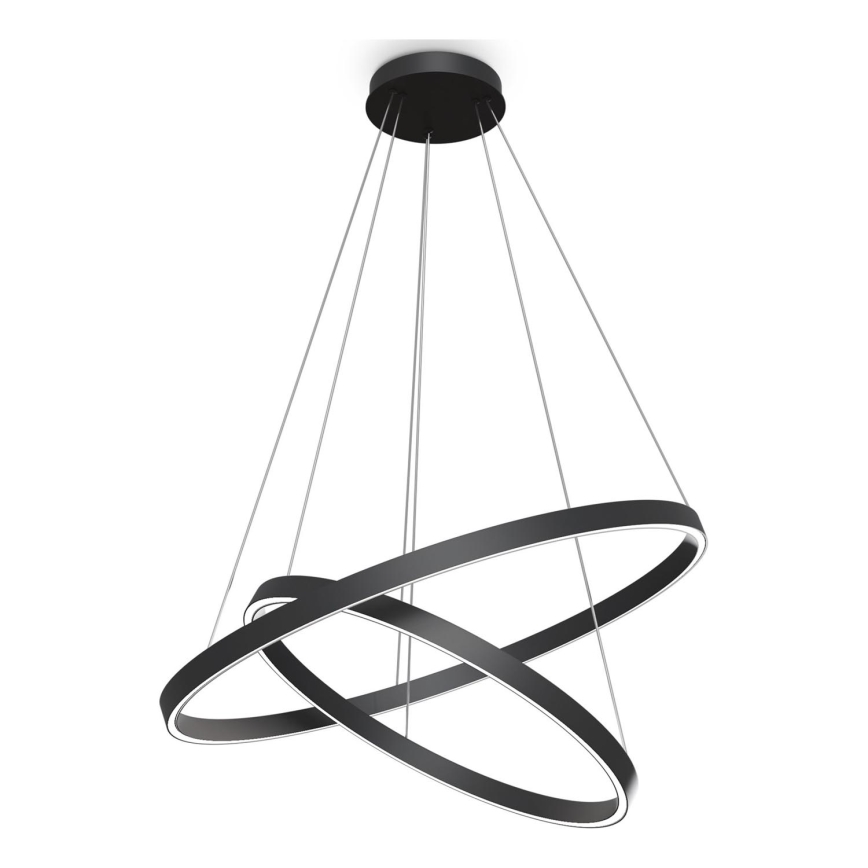 Maytoni MOD058PL-L74B3K -  Κρεμαστό φωτιστικό οροφής LED RIM LED/88W/230V 3000K διάμετρος 80 cm μαύρο
