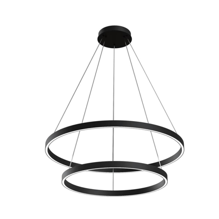 Maytoni MOD058PL-L74B3K -  Κρεμαστό φωτιστικό οροφής LED RIM LED/88W/230V 3000K διάμετρος 80 cm μαύρο
