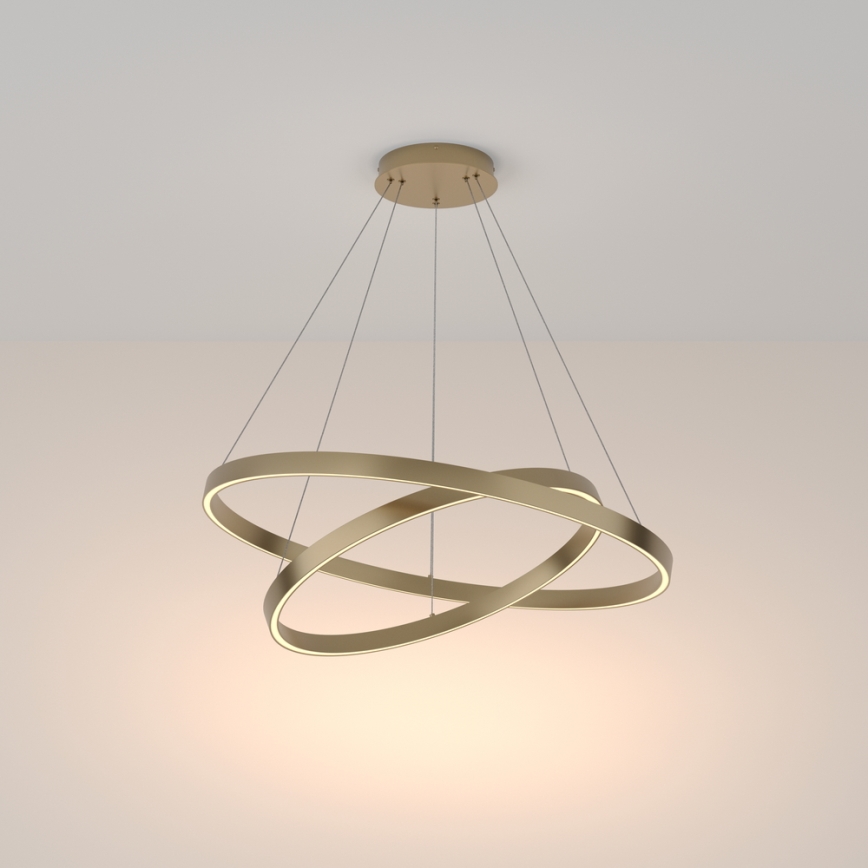 Maytoni MOD058PL-L74BS3K -  Κρεμαστό φωτιστικό οροφής LED RIM LED/88W/230V 3000K διάμετρος 80 cm χρυσό