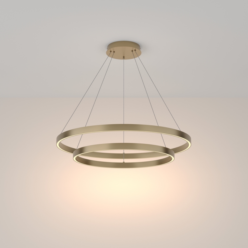 Maytoni MOD058PL-L74BS3K -  Κρεμαστό φωτιστικό οροφής LED RIM LED/88W/230V 3000K διάμετρος 80 cm χρυσό