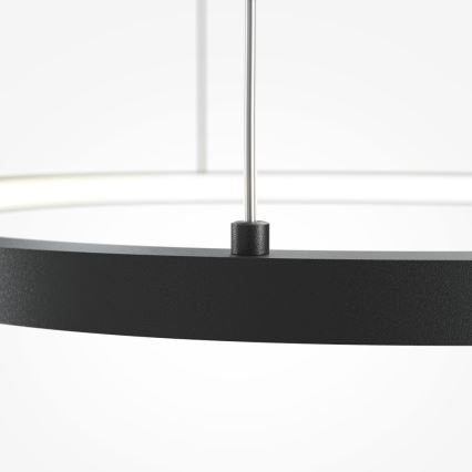 Maytoni MOD072PL-L28B3K1 -  Κρεμαστό φωτιστικό οροφής LED GLINT LED/24W/230V μαύρο διάμετρος 60 cm