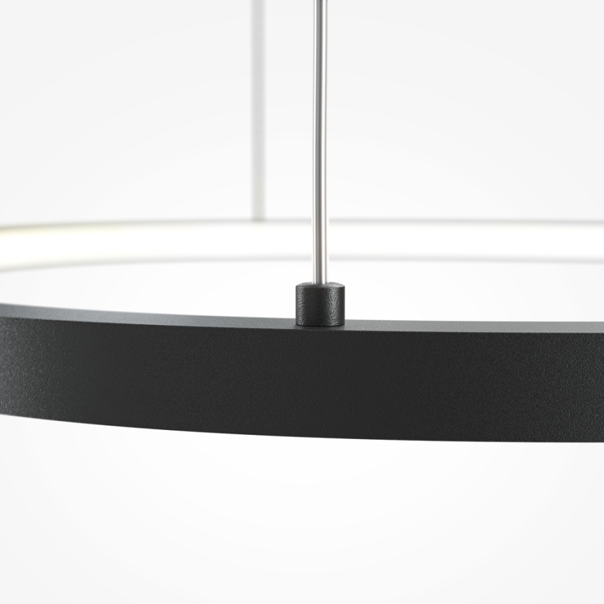 Maytoni MOD072PL-L28B3K1 -  Κρεμαστό φωτιστικό οροφής LED GLINT LED/24W/230V μαύρο διάμετρος 60 cm