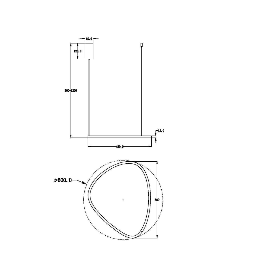 Maytoni MOD072PL-L28BS3K1 -  Κρεμαστό φωτιστικό οροφής LED GLINT LED/24W/230V χρυσαφί διάμετρος 60 cm