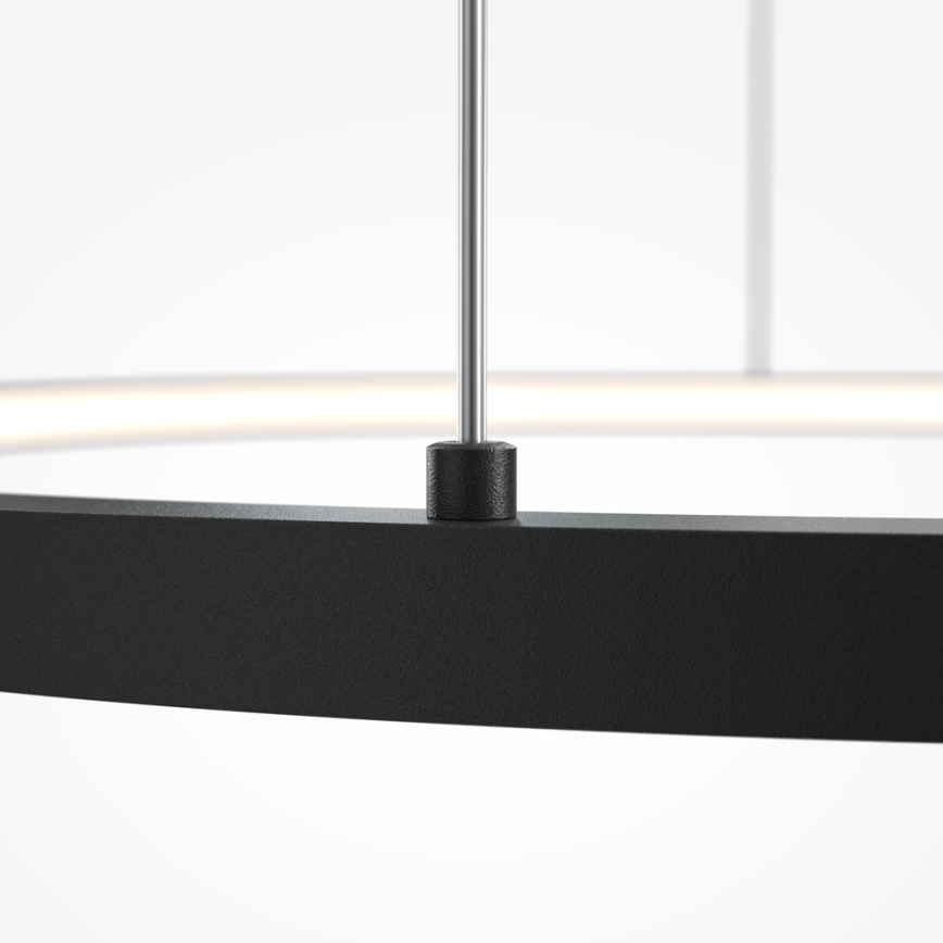 Maytoni MOD072PL-L36B3K1 -  Κρεμαστό φωτιστικό οροφής LED GLINT LED/36W/230V μαύρο διάμετρος 80 cm