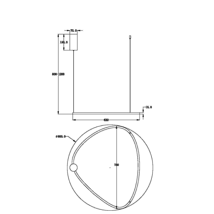 Maytoni MOD072PL-L36BSK1 -  Κρεμαστό φωτιστικό οροφής LED GLINT LED/36W/230V χρυσαφί διάμετρος 80 cm