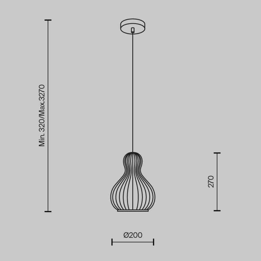 Maytoni MOD192PL-01W - Κρεμαστό φωτιστικό οροφής ROOTS 1xE27/40W/230V διάμετρος 20 cm μπεζ