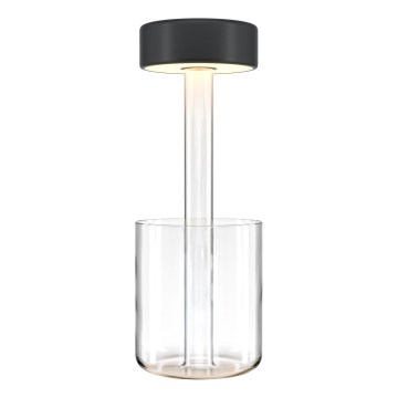 Maytoni MOD229TL-L3B3K1 - Φορητό επιτραπέζιο φωτιστικό LED με ρυθμιζόμενη ένταση, επαναφορτιζόμενο LED/3W/5V 2200-4000K 2000 mAh μαύρο/διάφανο