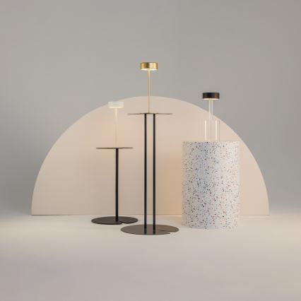 Maytoni MOD229TL-L3B3K1 - Φορητό επιτραπέζιο φωτιστικό LED με ρυθμιζόμενη ένταση, επαναφορτιζόμενο LED/3W/5V 2200-4000K 2000 mAh μαύρο/διάφανο