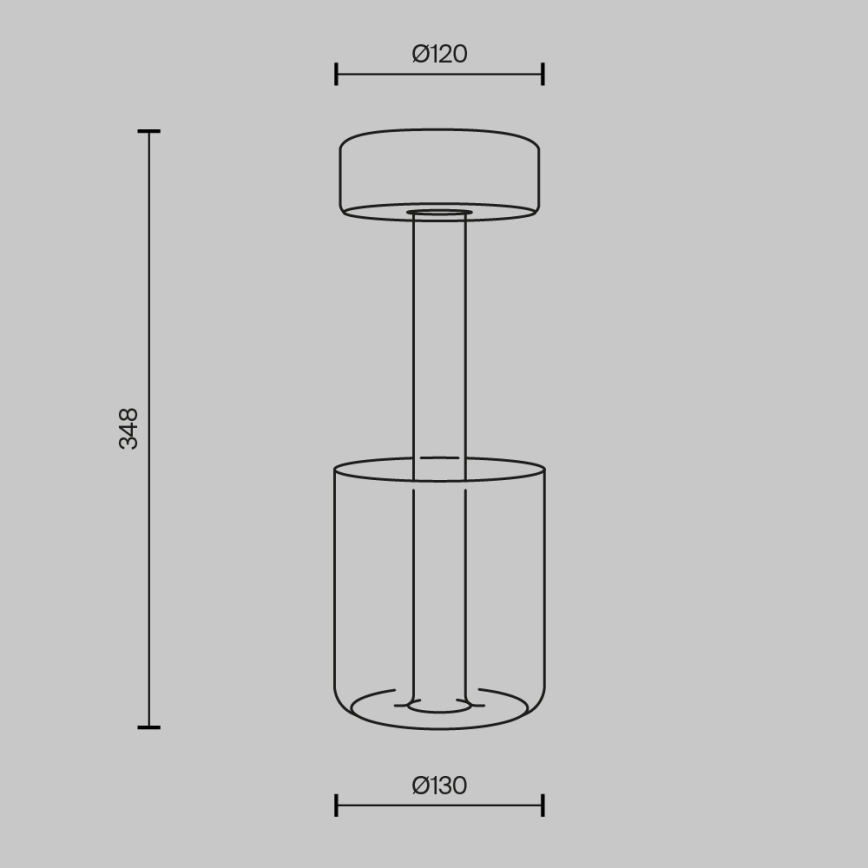 Maytoni MOD229TL-L3B3K1 - Φορητό επιτραπέζιο φωτιστικό LED με ρυθμιζόμενη ένταση, επαναφορτιζόμενο LED/3W/5V 2200-4000K 2000 mAh μαύρο/διάφανο