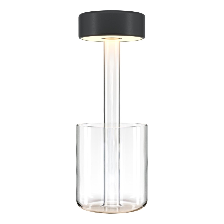 Maytoni MOD229TL-L3B3K1 - LED Dimming επαναφορτιζόμενο φορητό Επιτραπέζιο φωτιστικό LED/3W/5V 2200-4000K μαύρο/διαφανή