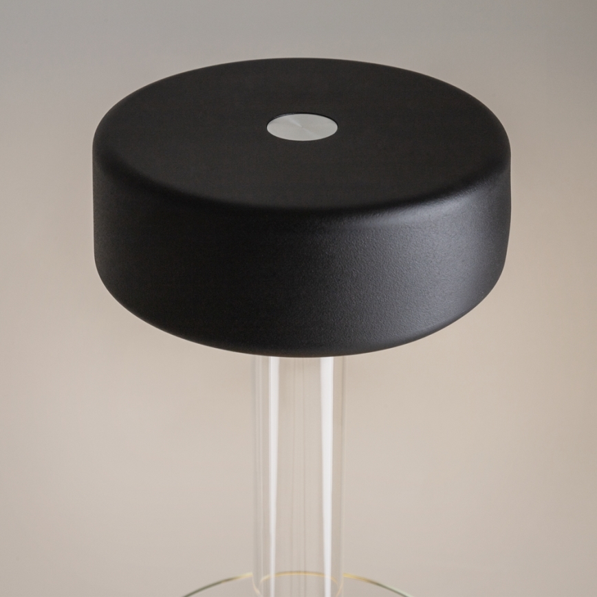 Maytoni MOD229TL-L3B3K1 - LED Dimming επαναφορτιζόμενο φορητό Επιτραπέζιο φωτιστικό LED/3W/5V 2200-4000K μαύρο/διαφανή